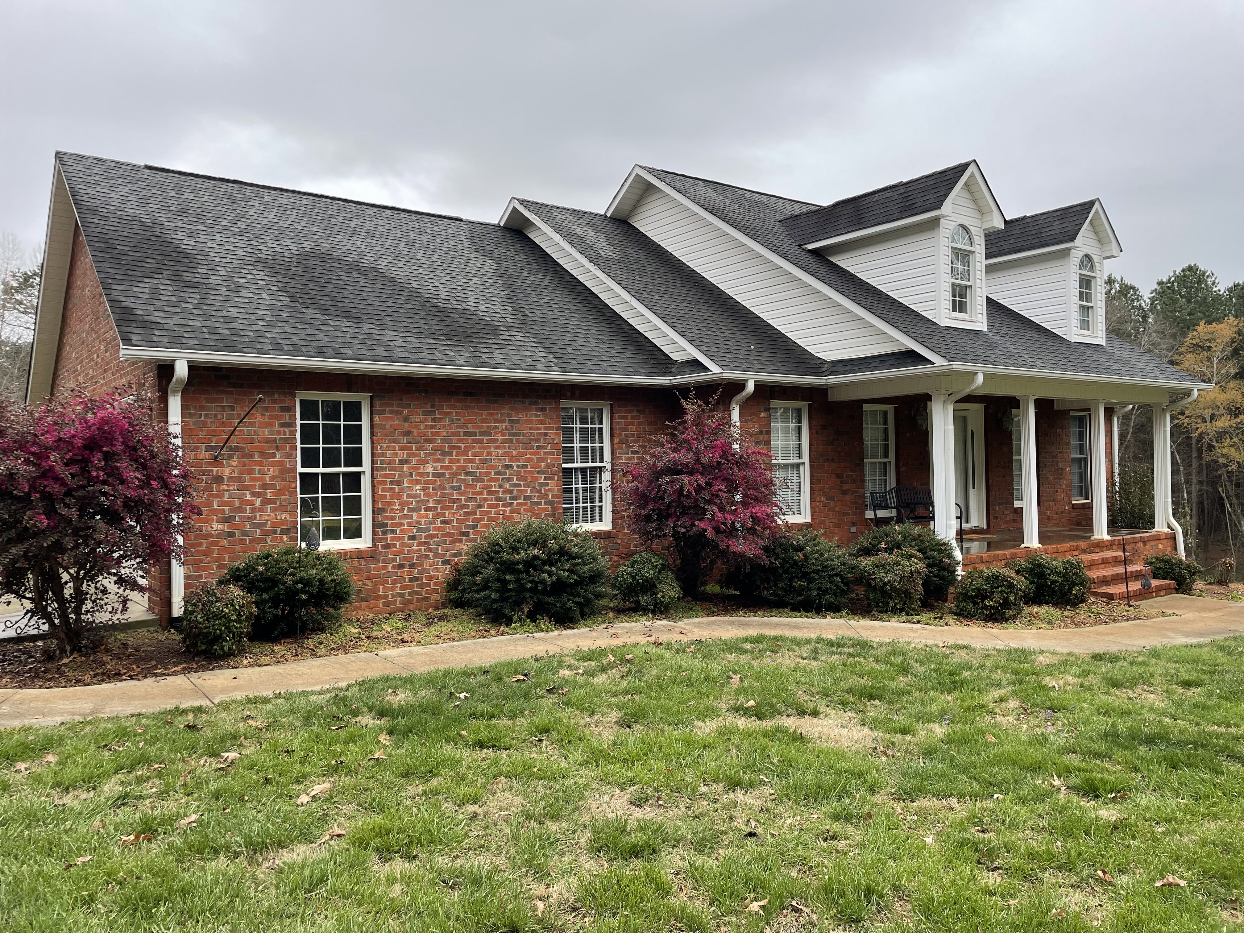 We washed a beautiful brick home in Dobson, NC